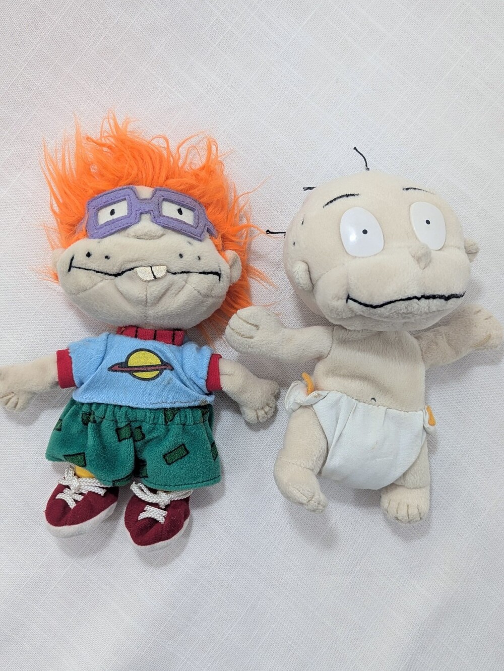 Rugrats Chuckie & Tommy Vintage Plush 1998 Nickelodeon 9” Beanbag Doll Viacom